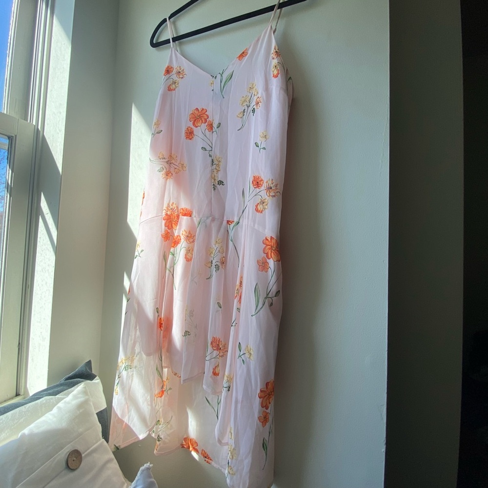 Who What Wear Pink Floral Slip Dress